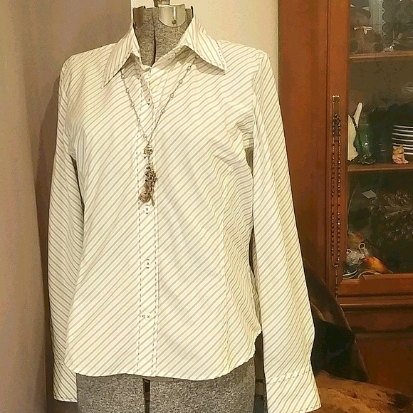 Faconnable Tops - Faconnable- Ladies 100% Cotton Long Sleeve Blouse